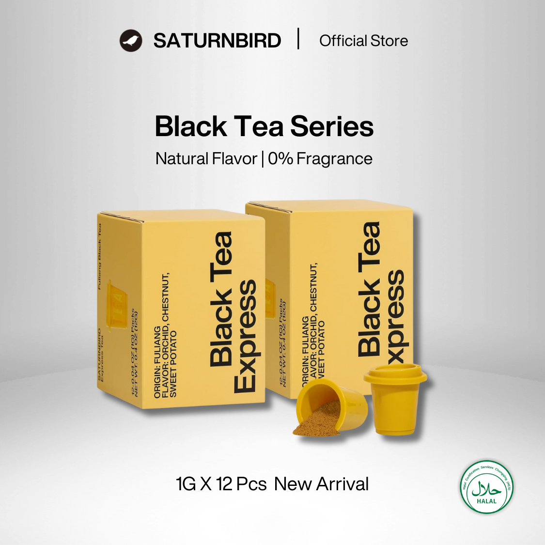 SATURNBIRD Instant Tea Cold Brew | Oolong Tea, Black Tea, Yuanyang Tea | 12 pcs 1g per serving