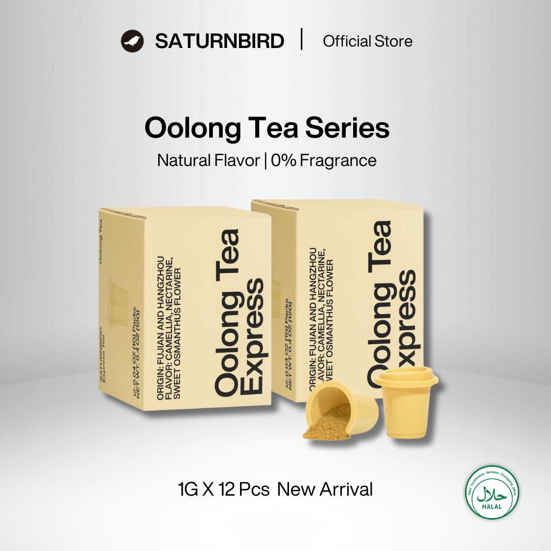 SATURNBIRD Instant Tea Cold Brew | Oolong Tea, Black Tea, Yuanyang Tea | 12 pcs 1g per serving