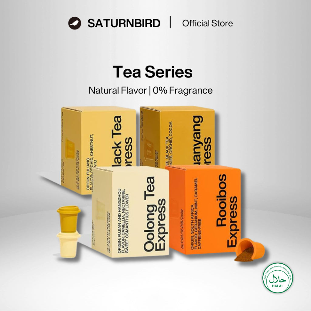 SATURNBIRD Instant Tea Cold Brew | Oolong Tea, Black Tea, Yuanyang Tea | 12 pcs 1g per serving