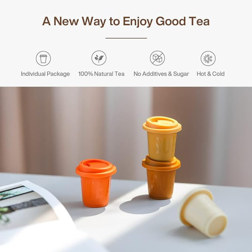SATURNBIRD Instant Tea Cold Brew | Oolong Tea, Black Tea, Yuanyang Tea | 12 pcs 1g per serving